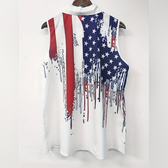 Flag American sleeveless Print Shirt new - Picture 2 of 3